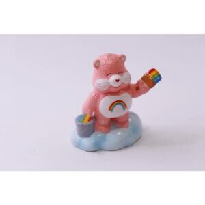 Care Bears, Cheer Bear, Ceramic Figurine, Decorative, Vintage, ~ 250826-WH 521